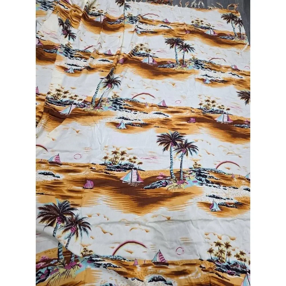 Scarf COASTAL PALM BEACH WIDE COVER UP Y2K PREPPY WOMEN A009369